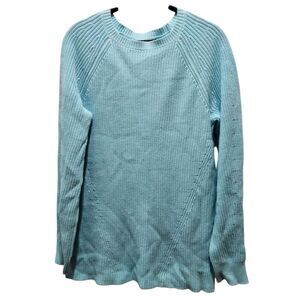 Chadwicks crewneck knit sweater aqua medium tall